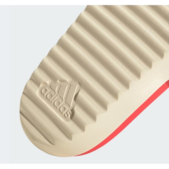 New! Size: 8 Women Adidas Adilette Platform Slides Vanilla Semi Lucid Red JP5676 - Picture 4 of 16